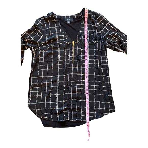 BCX | Black 3/4 Sleeve Blouse | Size Medium | NWT | 1006 - Picture 4 of 10